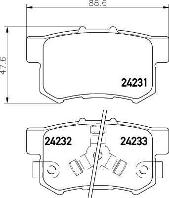 Комплект колодок для дисковых тормозов DON PCP1332