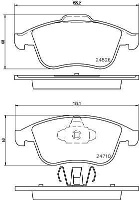Колодки тормозные дисковые DON PCP1334