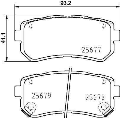 Комплект колодок для дисковых тормозов DON PCP1366