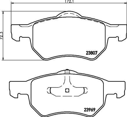 Комплект колодок для дисковых тормозов DON PCP1402