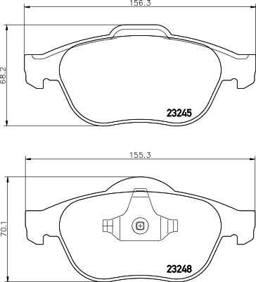 Комплект колодок для дисковых тормозов DON PCP1457