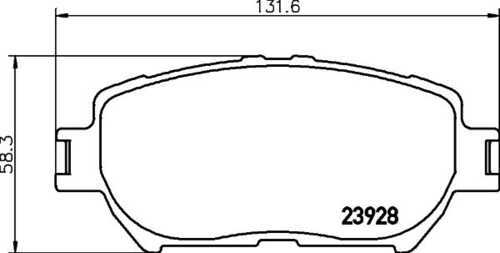 Комплект колодок для дисковых тормозов DON PCP1478