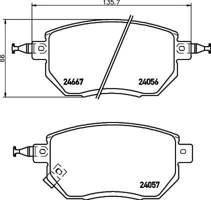 Колодки тормозные дисковые DON PCP1479