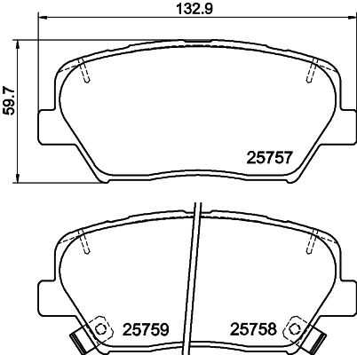 Комплект колодок для дисковых тормозов DON PCP1496