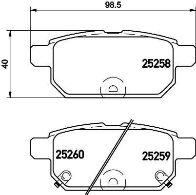 Комплект колодок для дисковых тормозов DON PCP1519