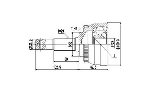 Комплект шруса DYNAMATRIX-KOREA DCV841152