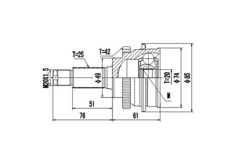 Комплект шруса DYNAMATRIX-KOREA DCV857002