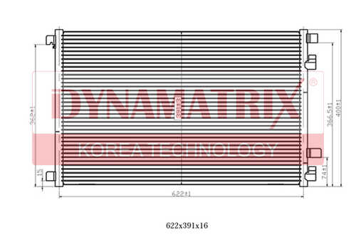 Радиатор кондиционера DYNAMATRIX-KOREA DR94626