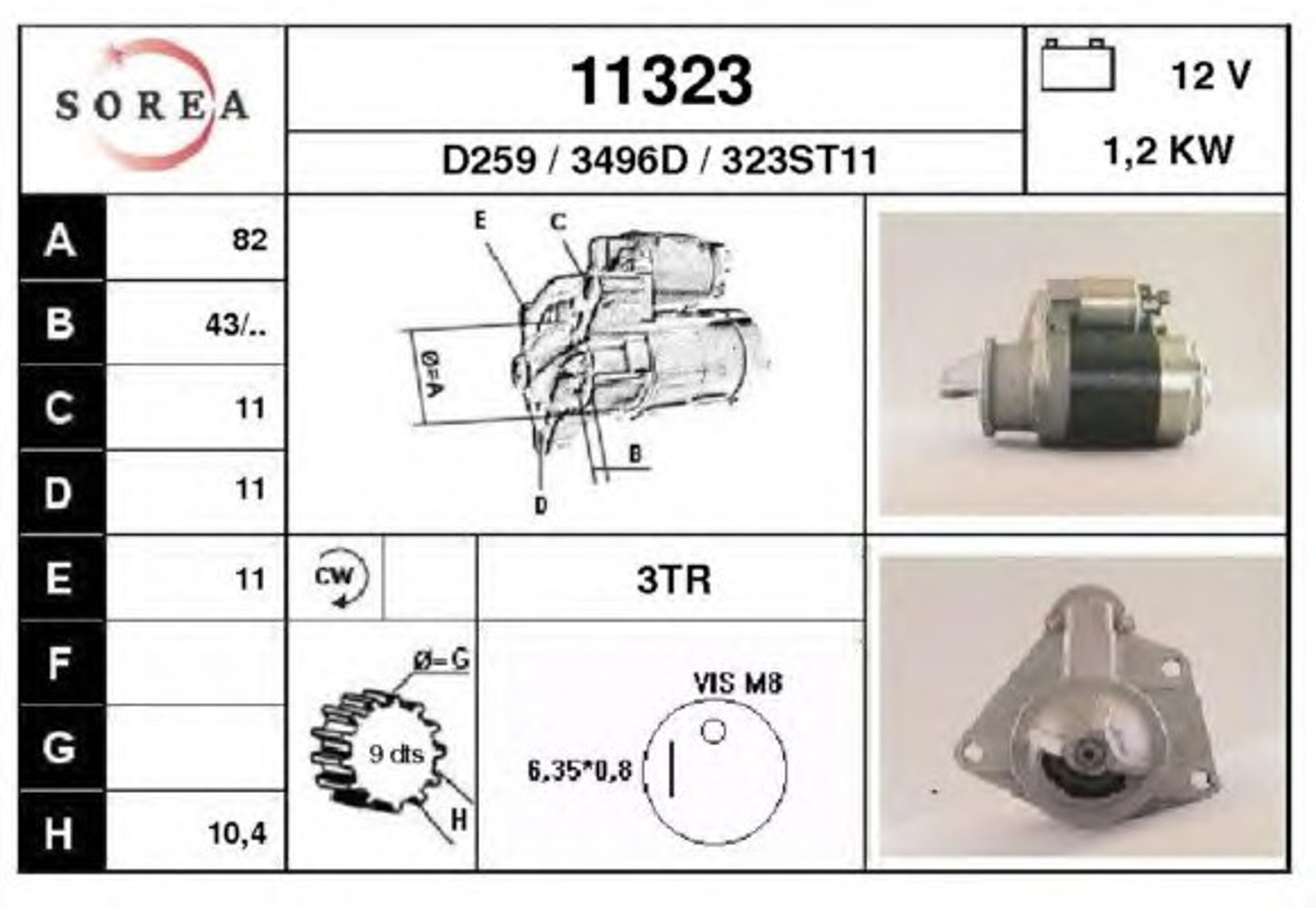 Стартер EAI 11323