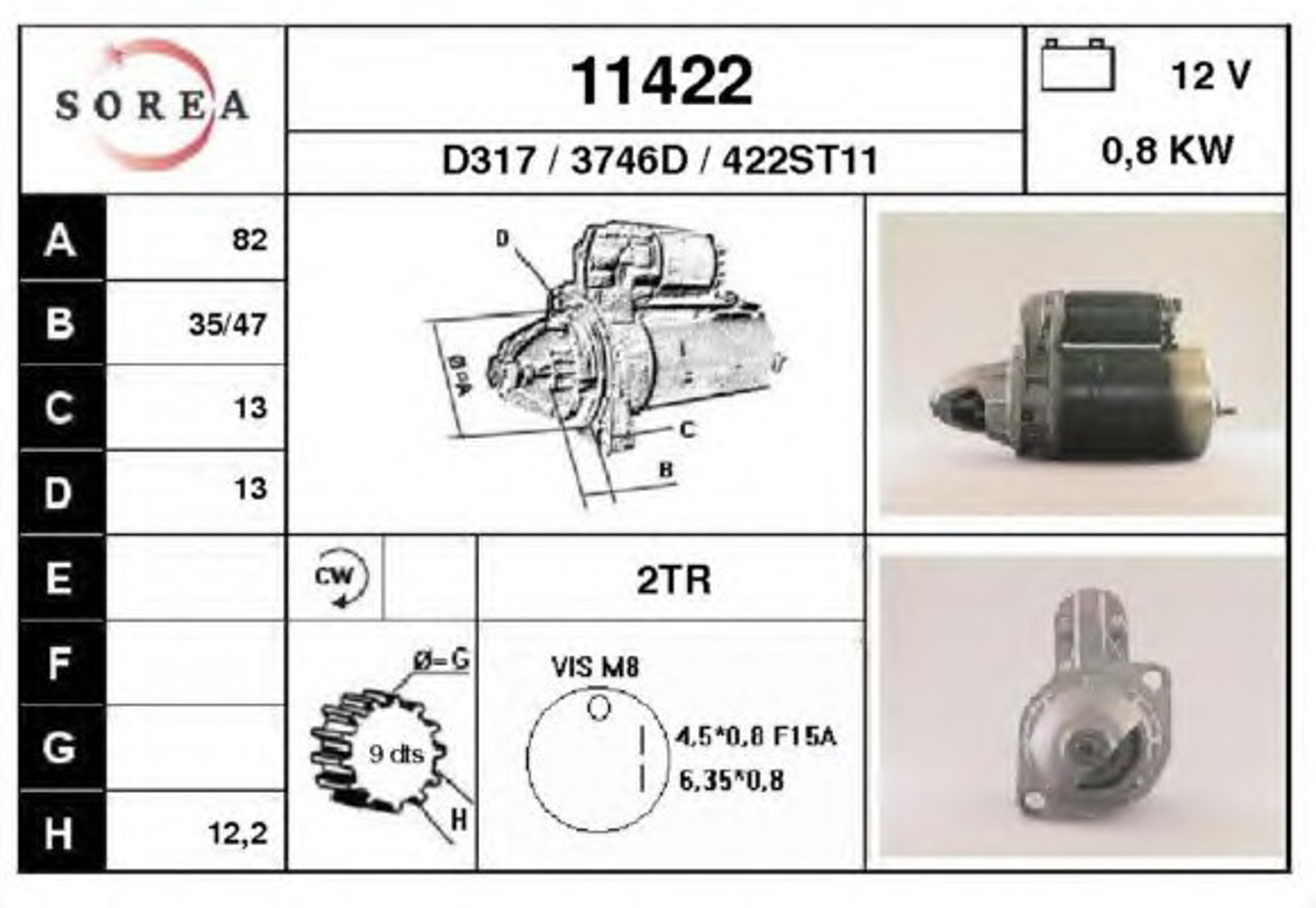 Стартер EAI 11422