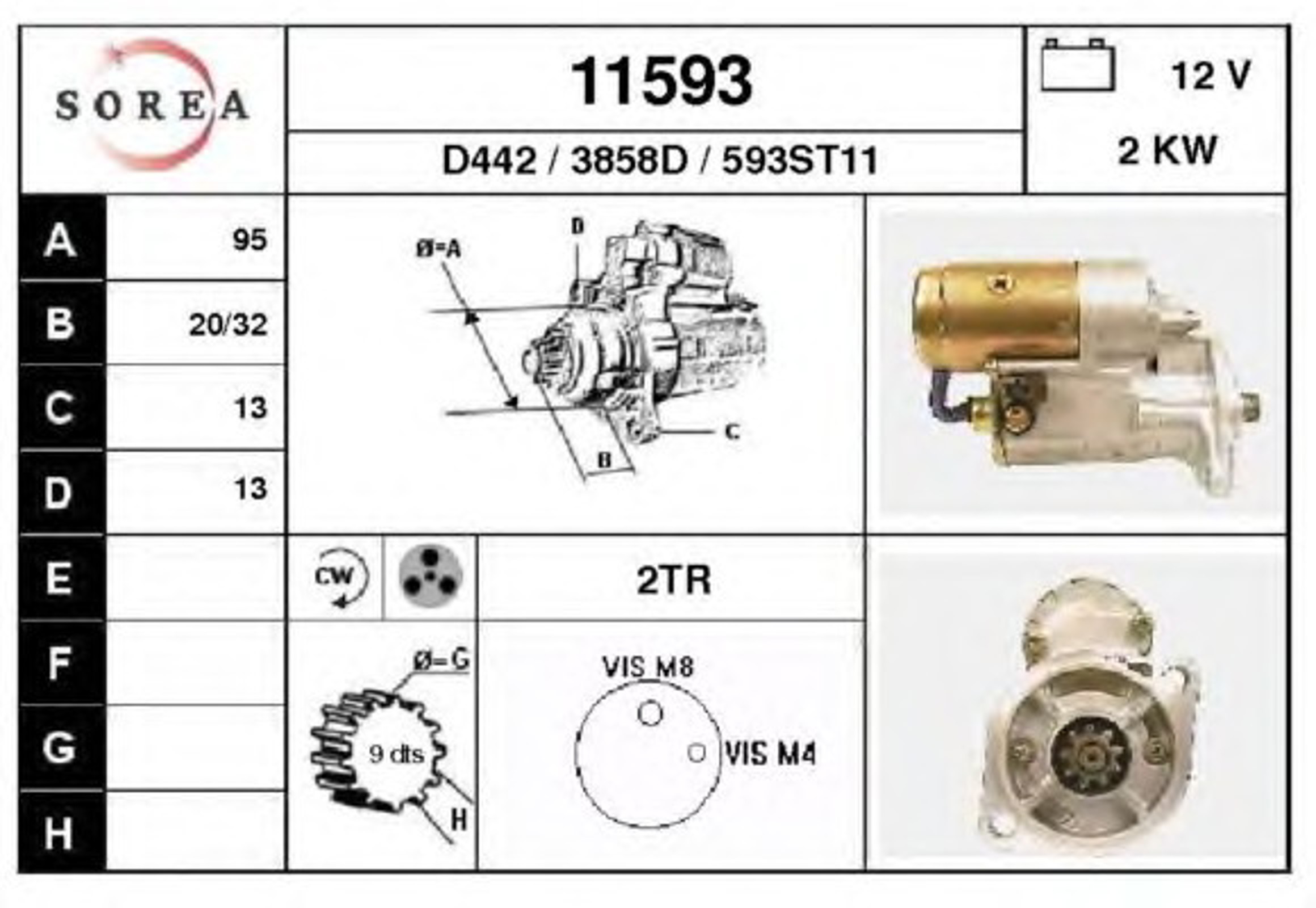 Стартер EAI 11593
