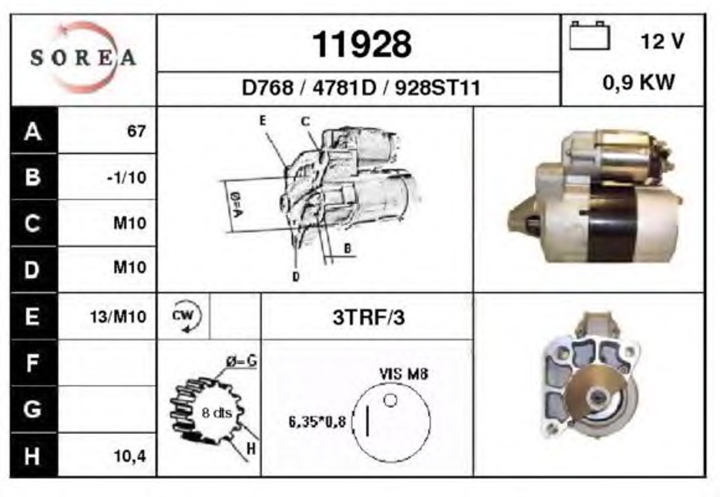 Стартер EAI 11928