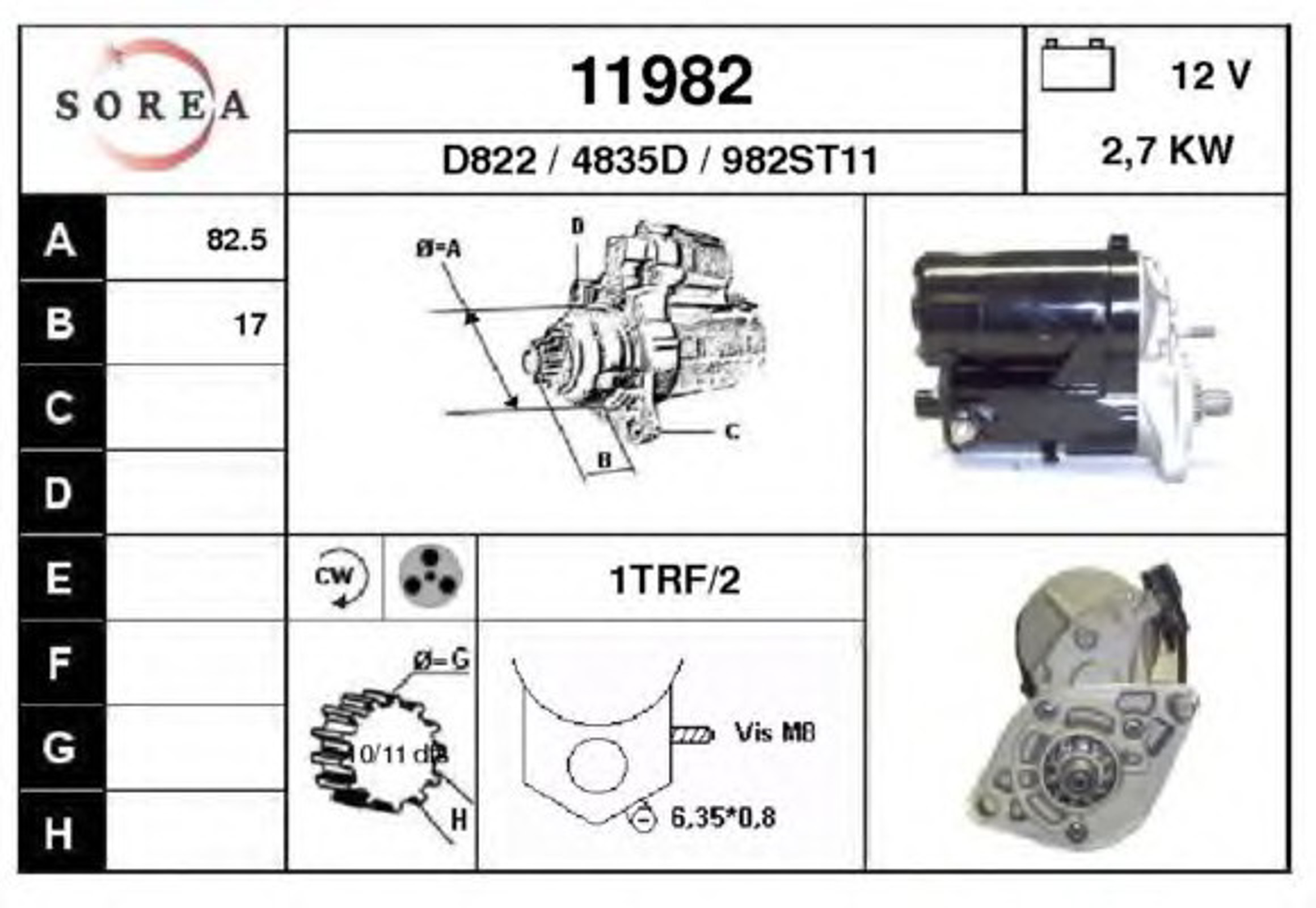 Стартер EAI 11982