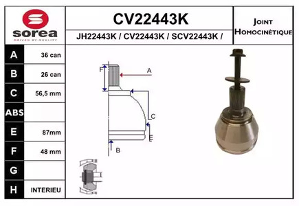 CV22443K EAI Шрус