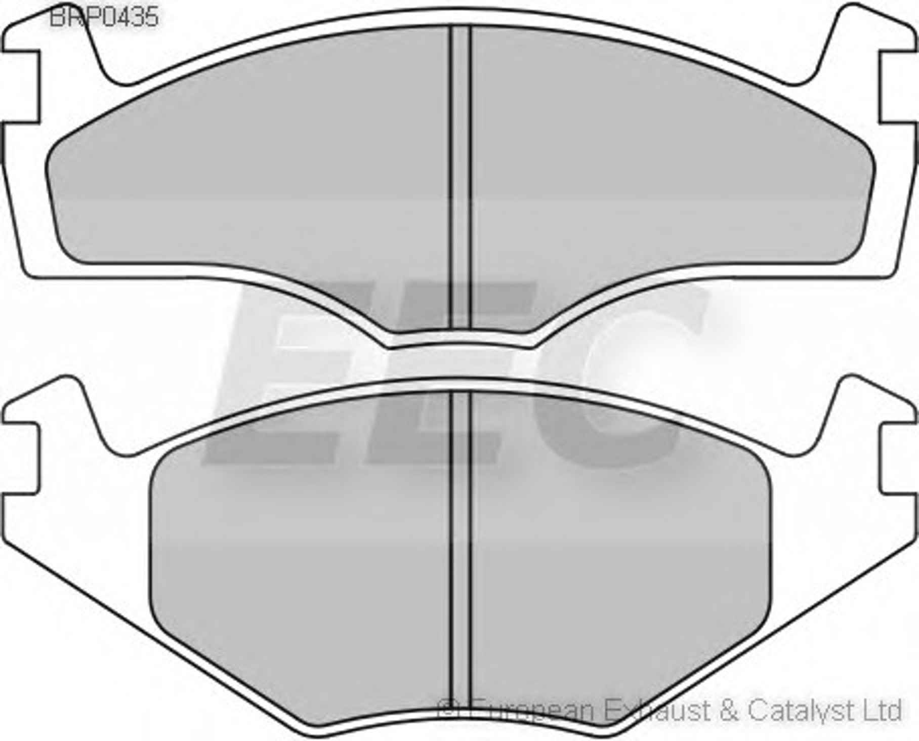 BRP0435 EEC Комплект тормозных колодок, дисковый тормоз
