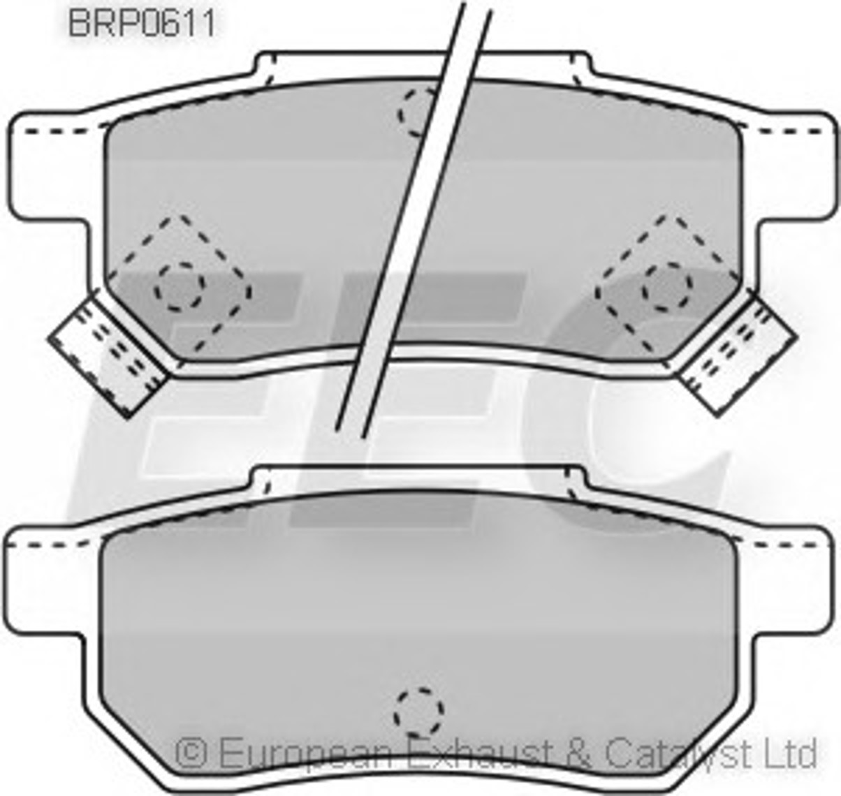 BRP0611 EEC Колодки тормозные дисковые