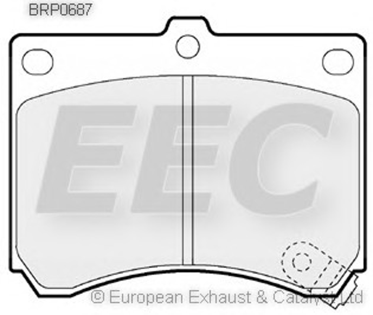 BRP0687 EEC Колодки тормозные дисковые