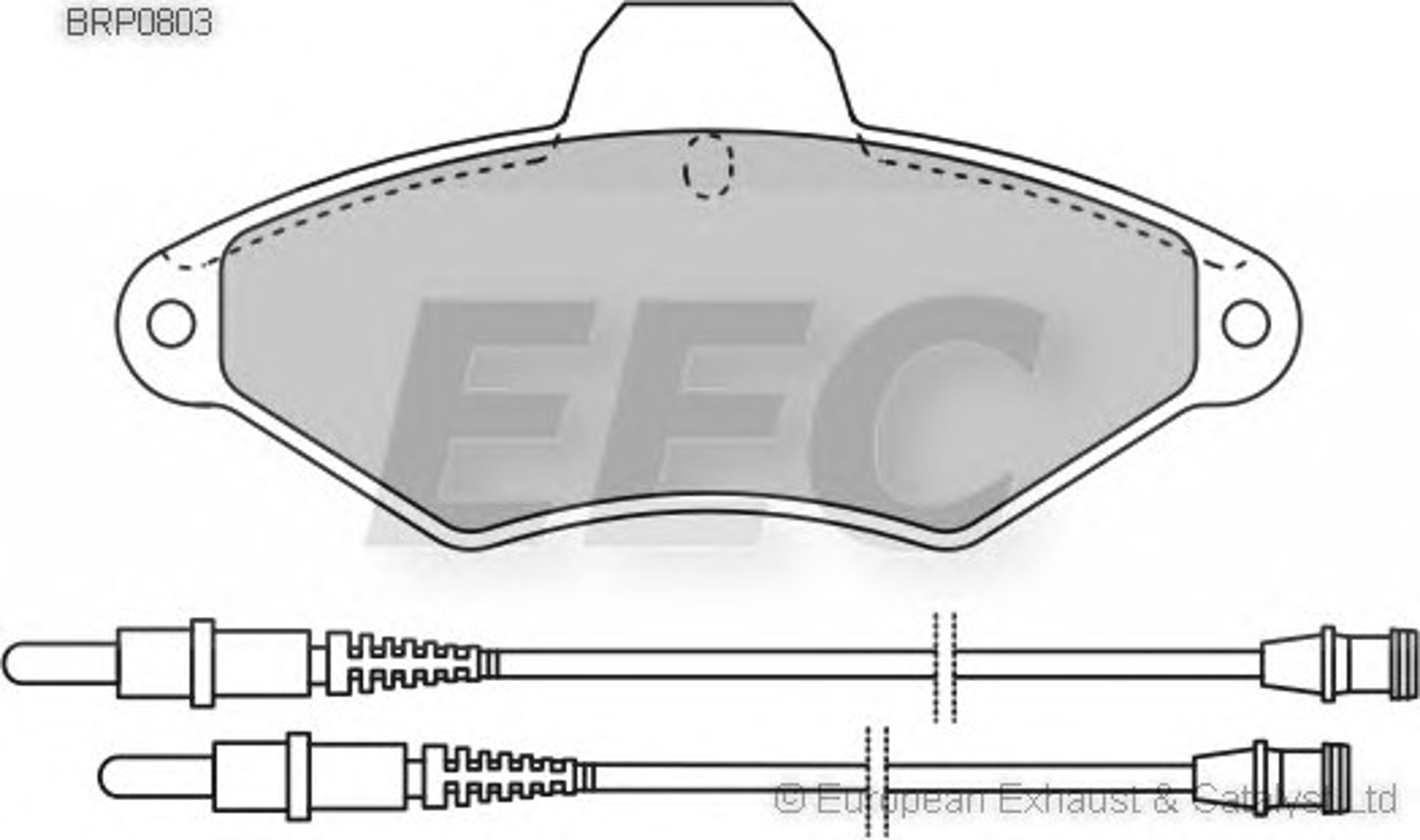 BRP0803 EEC Комплект тормозных колодок, дисковый тормоз