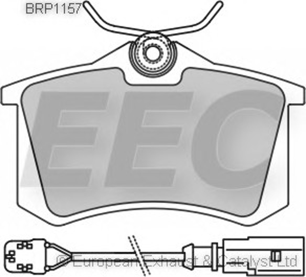 BRP1157 EEC Комплект тормозных колодок, дисковый тормоз