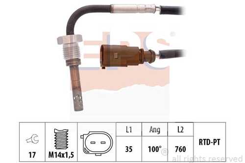 Датчик, температура выхлопных газов EPS 1.220.002