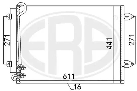 Радиатор кондиционера ERA 667044