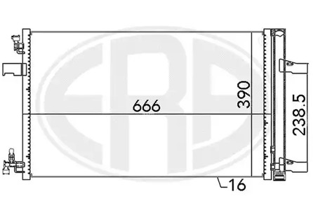 667053 ERA Радиатор кондиционера
