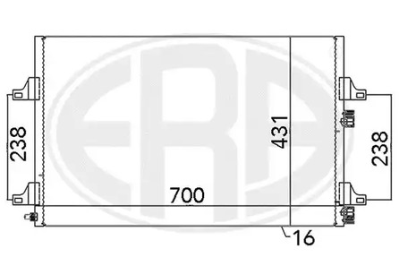 Радиатор кондиционера ERA 667106