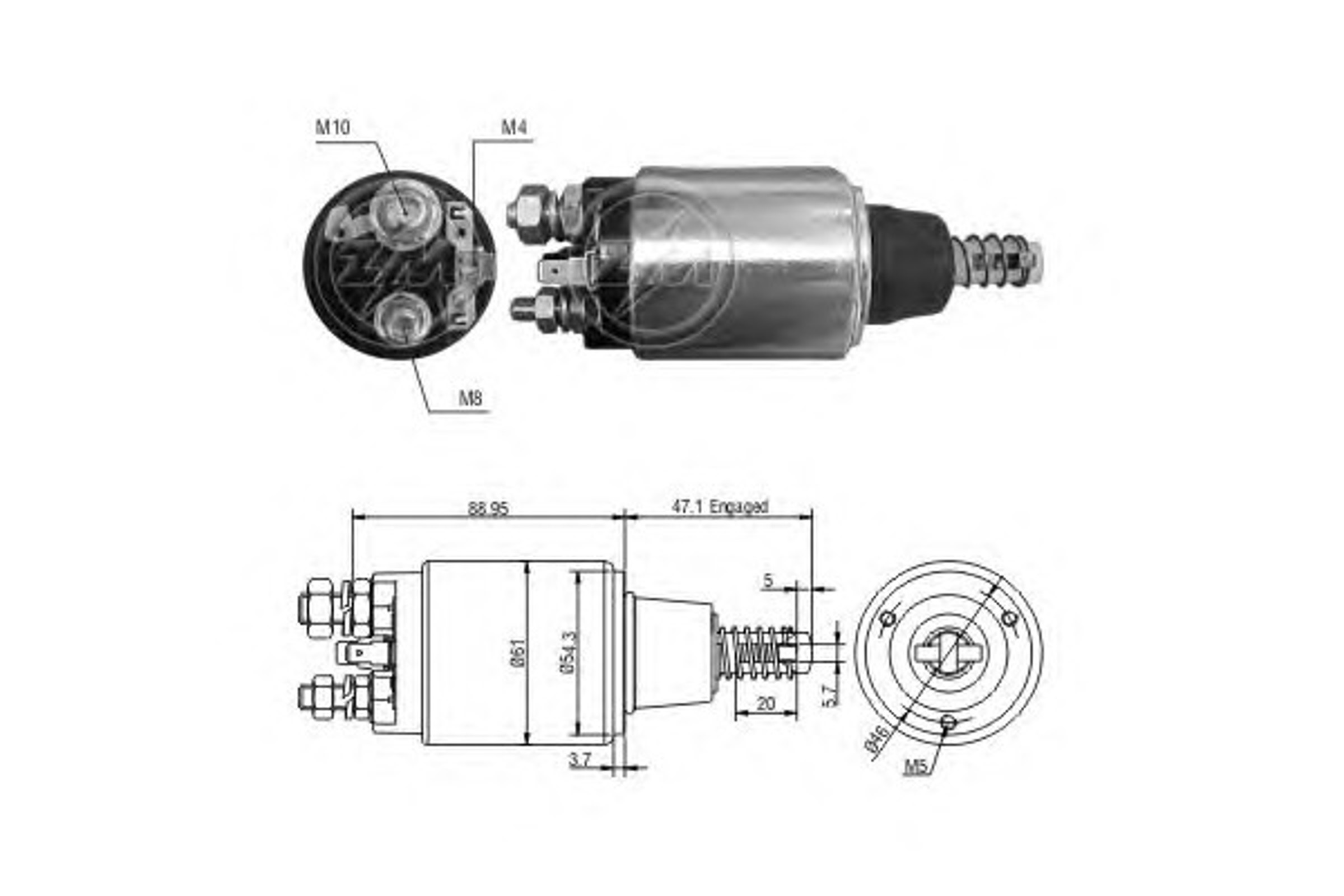 Тяговое реле стартер ERA ZM1640
