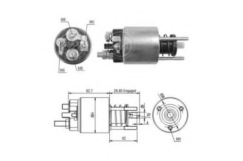Реле втягивающее bmw e34/36 2.5td 91- ERA ZM396
