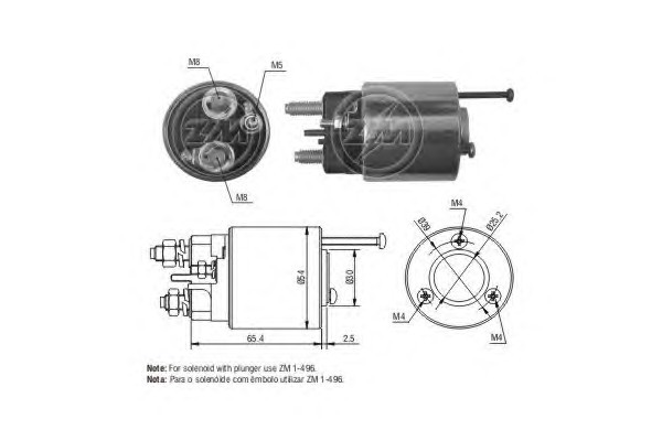 Реле втягивающее ERA ZM496