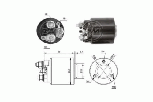Втягивающее реле chevrolet aveo/lacetti/opel astra/corsa 96- ERA ZM591