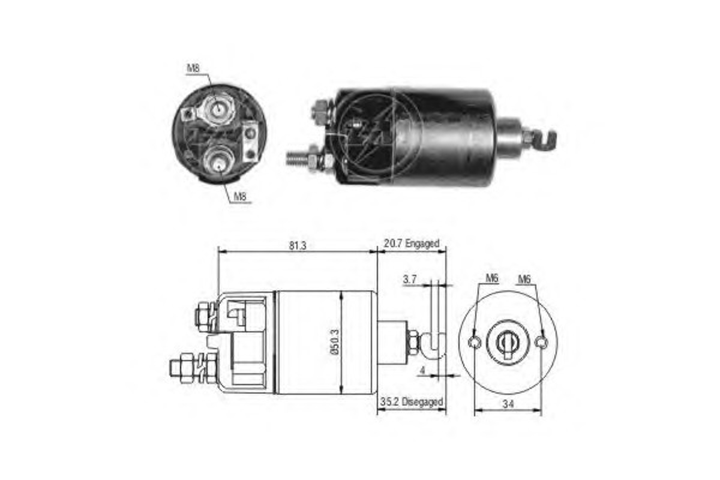 Тяговое реле стартер ERA ZM660