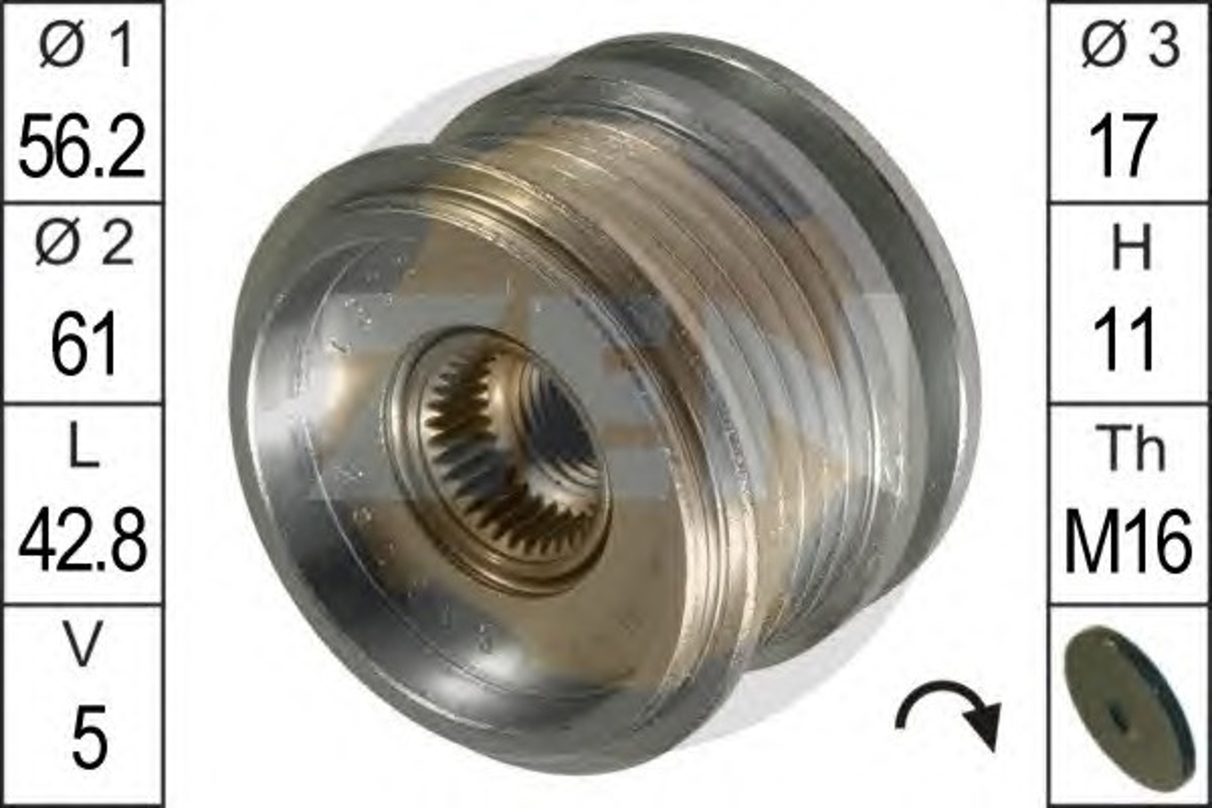 Шкив генератора ERA ZN5385
