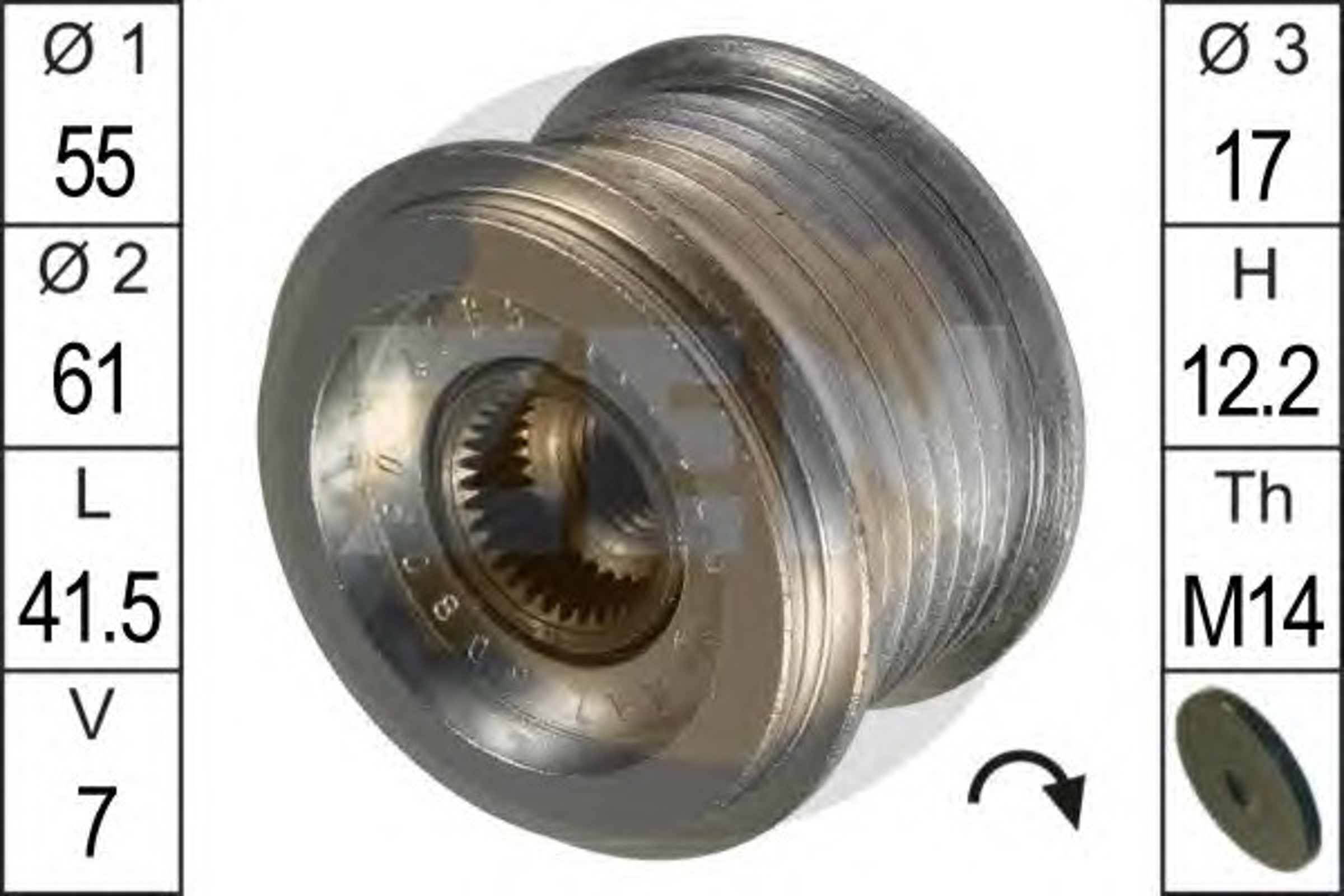 Шкив генератора ERA ZN5502