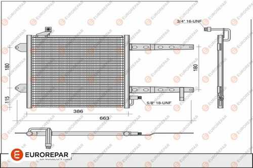 Радиатор кондиционера EUROREPAR 1609635180