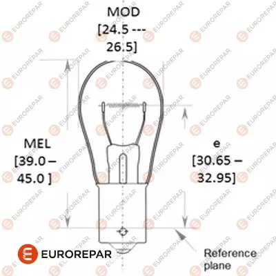 Лампа накаливания EUROREPAR 1616431280