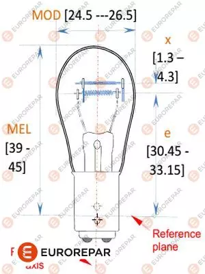 Лампа накаливания EUROREPAR 1616431380