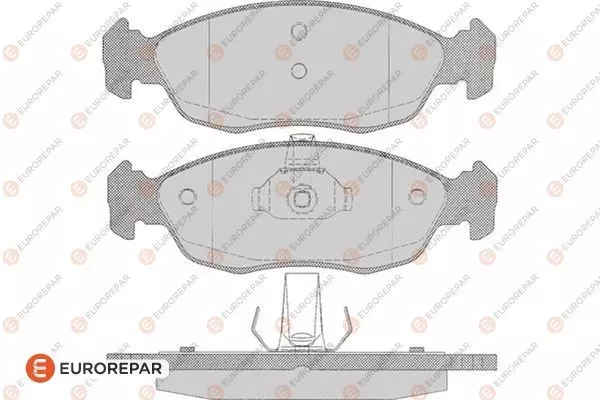 1617252480 EUROREPAR Колодки тормозные дисковые