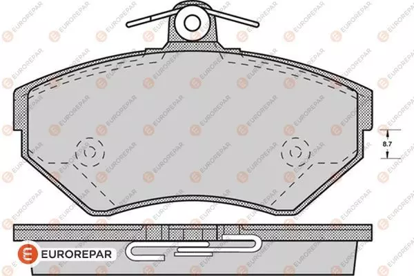 Тормозные колодки EUROREPAR 1617254380