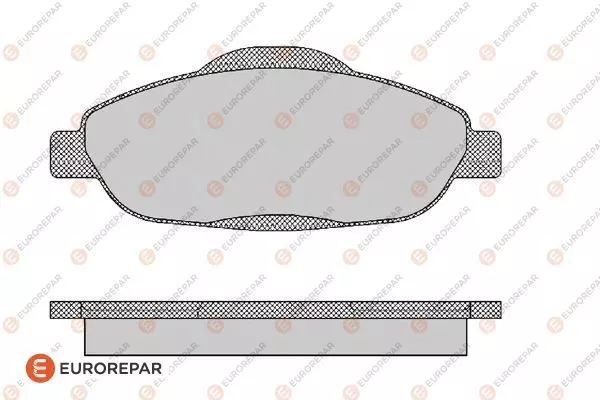Комплект тормозных колодок дискового тормоза EUROREPAR 1617270080
