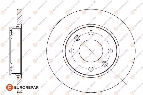 Тормозной диск EUROREPAR 1618860480