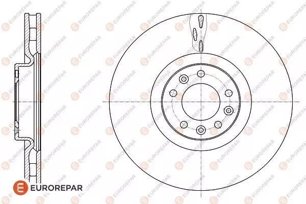 Тормозной диск EUROREPAR 1618864280