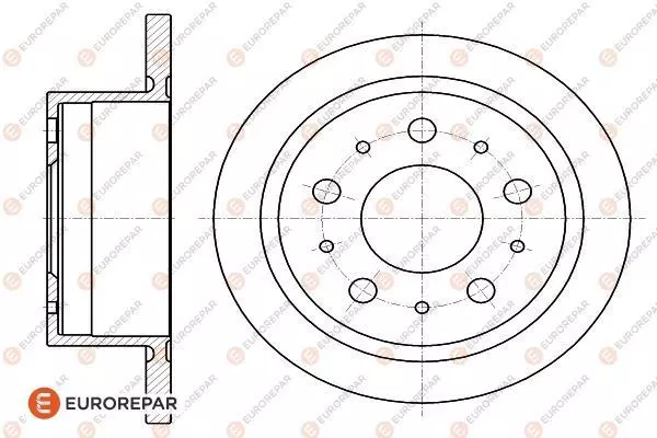1618865380 EUROREPAR Диск тормозной