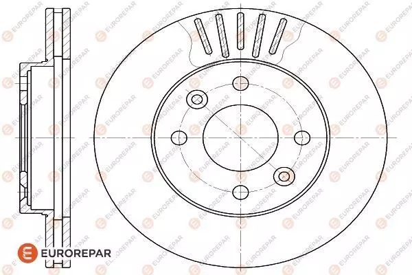 1618866580 EUROREPAR Диск тормозной