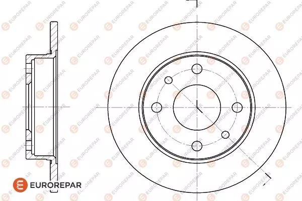 1618869080 EUROREPAR Диск тормозной