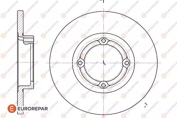 1618870180 EUROREPAR Диск тормозной