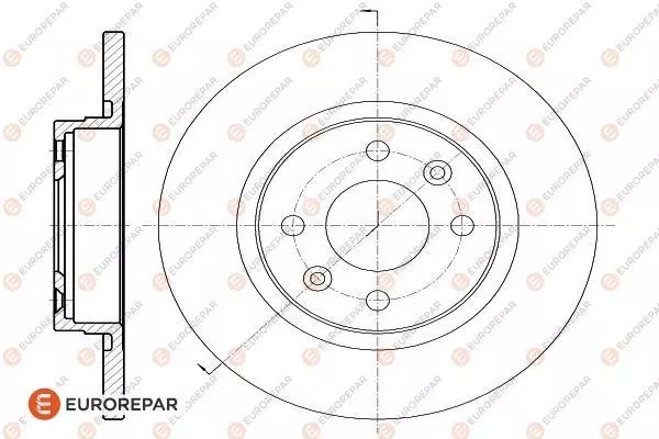 Тормозной диск EUROREPAR 1618870580