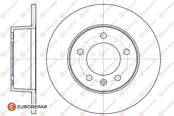 1618872080 EUROREPAR Тормозной диск