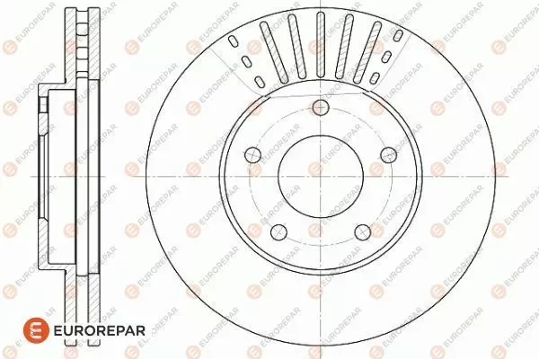 1618872380 EUROREPAR Тормозной диск