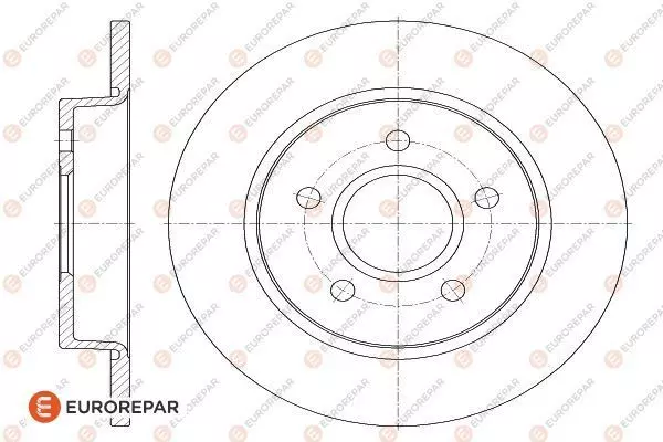 Тормозной диск EUROREPAR 1618873880